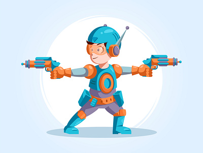 Space-Police character design digital illustration digitalart illustration illustrator vector videogame character