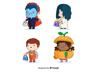 Halloween Kids halloween illustration kids vector