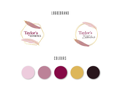 Taylor's Esthetics brand brand design brand identity branding color colorpalette colour colourpalette design graphic graphicdesign logo logodesign