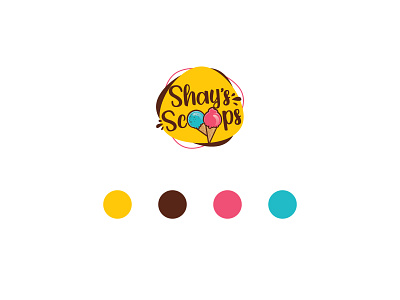 Shay's Scoops brand brand design brand identity branding design graphic graphicdesign ice cream logo icecream identity logo logo design