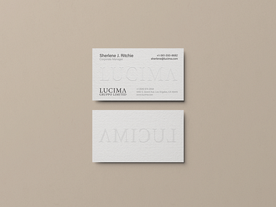 Business card design / Embossed