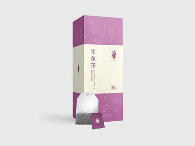 FANJIE- Tea Package brand brand design brand identity branding design graphic graphicdesign okra package packaging packaging design purple tea tea packaging