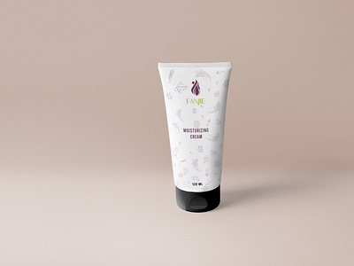 FANJIE-Moisturizing Cream brand brand design brand identity branding cleanser packaging cream design graphicdesign hose hose packing moisturizing cream okra package package design packaging packaging design pattern purple skin care skincare