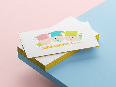 JaneBaby Daycare & Homeschool Group brand brand design brand identity branding business card business card design business cards design graphic graphicdesign identity identity design logo