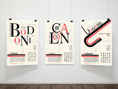 Type Classification Posters bodoni caslon design graphic design graphicdesign posters type typeface typography universe