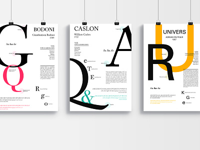 Type Classification Posters bodoni caslon design graphic design posters type typeface typography universe