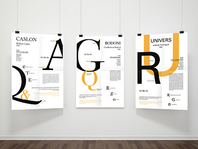 Three in Yellow bodoni caslon graphic design poster poster art type typeface typography universe yellow