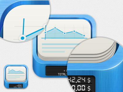 iPad App Icon app blue clean design digital gui icon ipad iphone logo paper ui