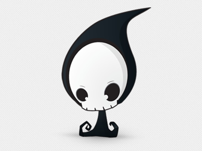 GrimPixel Mascot cute death grim head illustration logo monster pixel reaper scary skull