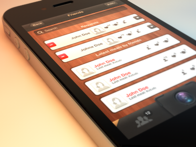 DigalPlate iPhone App GUI 2 camera dark food glass gui ios ipad iphone leather lens login register shoot ui ux wood