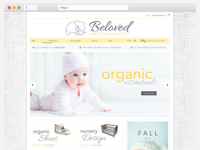 Beloved Baby Organics Website baby elephant gray online shopping online store organic shopping cart texture website yellow