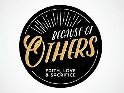 Because of Others Branding 1 branding church design faith fundraising logo love non profit