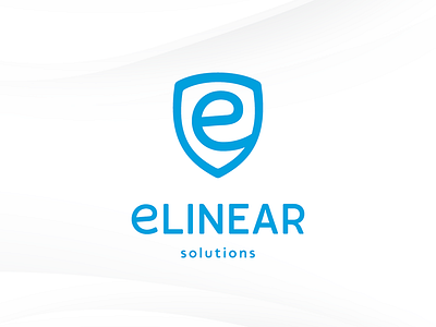 eLinear Solutions branding design dubai e it logo shield tech
