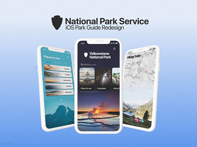 National Park Service UI design app branding design graphic design logo minimal type ui ux website
