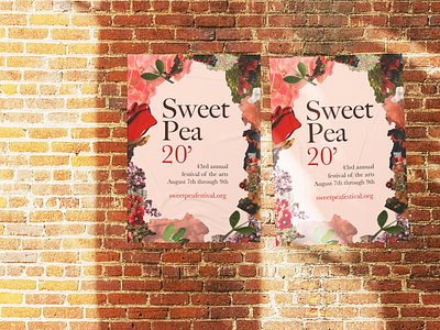 Sweet Pea 20' branding collage design graphic design poster print