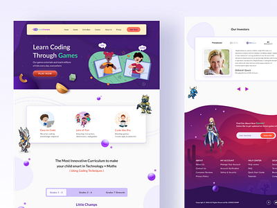 Edtech Landing page graphic design home page landing page ui ux web design