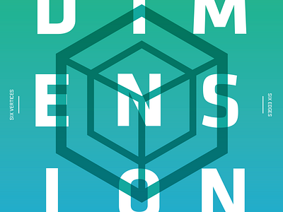 Dimension experiment geometry hexagon poster type