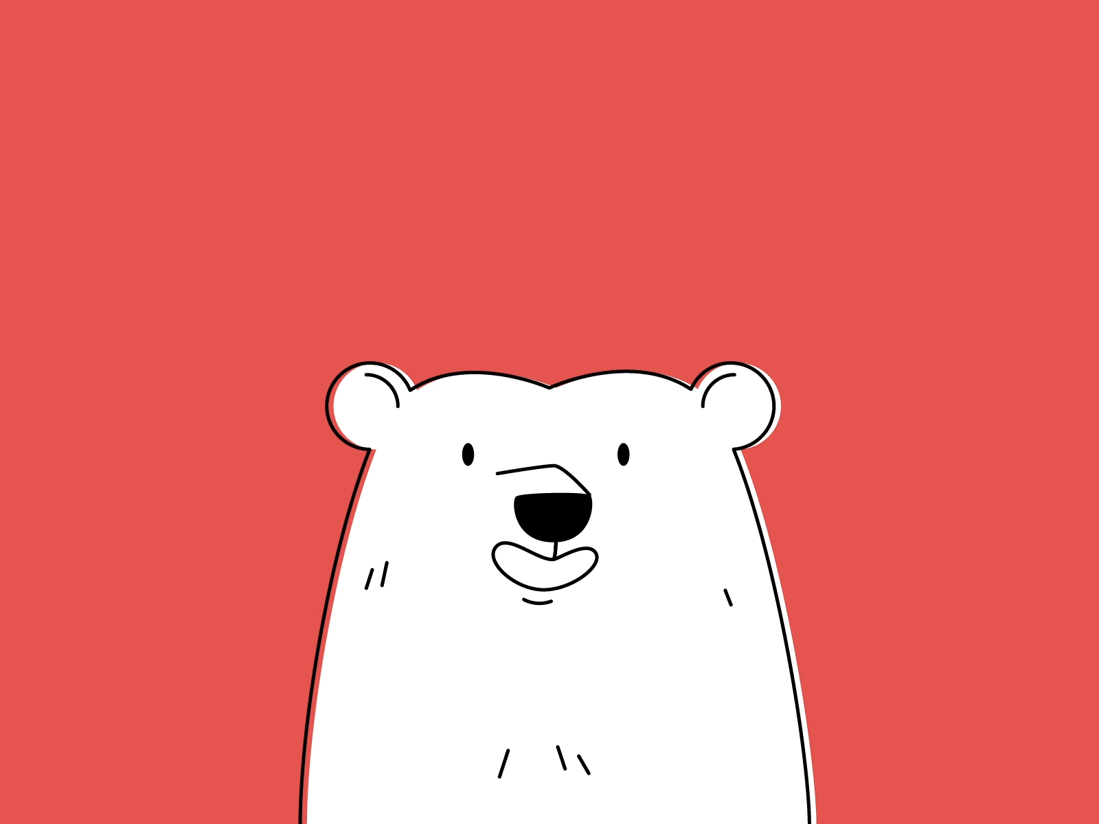 Bear scare animation bear character frame by frame loop polar bear scare vector