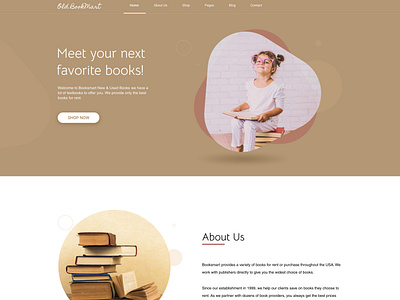 Old BooksMart (New & Used Books) website design