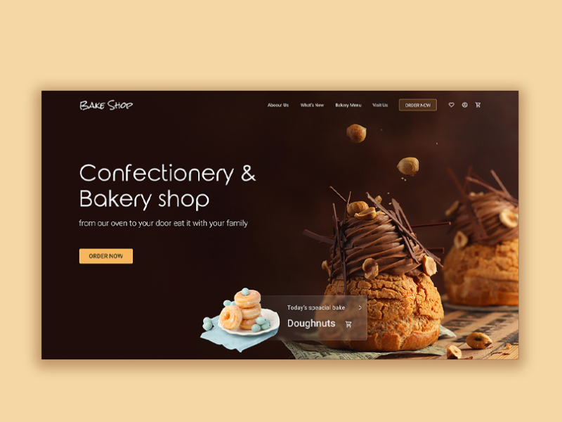 Bake Shop_Home page concept by Soundarya Acharya on Dribbble