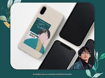 V BTS Illustration Phone Skin