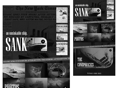 Titanic - An "Unsinkable" Ship (Landing Page UI)