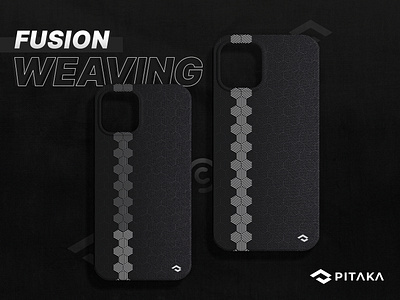 PITAKA PLAYOFF - FUSION WEAVING PATTERN DESIGN branding concept ui design fiber case design fusion weaving design graphic design iphone cover design minimal design pitaka mobile case design pitakas playoff typography ui ui design ui ux