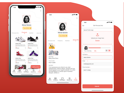 Ecommerce Profile page