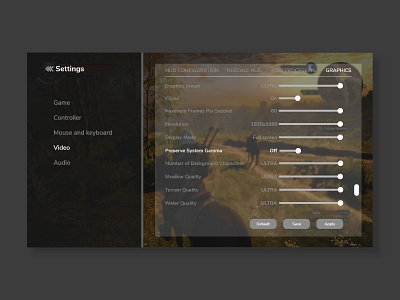 Daily UI 007 Settings adobexd challenge daily ui daily ui 007 dailyui dailyui007 dailyuichallenge design game game settings graphic design interface design options settings ui ui design uiux ux witcher