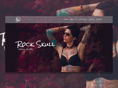 Tattoo Studio Landing page design desktop figma graphic design illustrator landing page photoshop studio tattoo ui ux web web design website