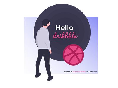 Hello Dribbble !!! branding illustration ux web