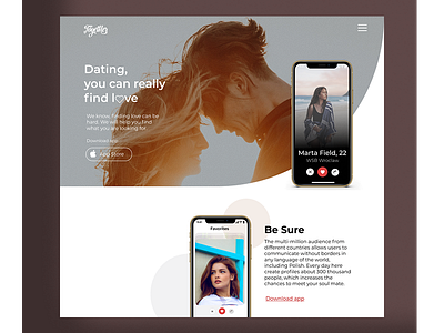 Dating Web Concept design typography ux web website