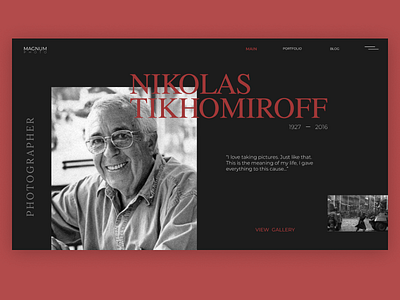 Magnum Photographer Nikolas Tikhomiroff app artist design illustrator lettering typography ui ux web website