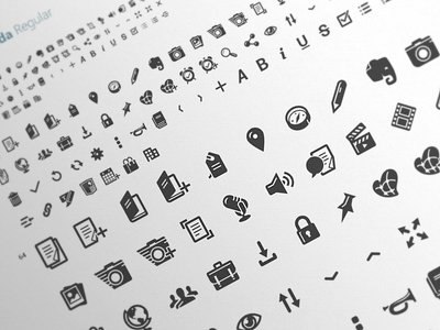 Evernote Rhonda android evernote font icon set