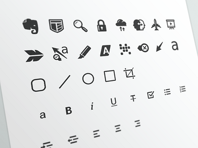 More Icons android evernote font icon premium set skitch