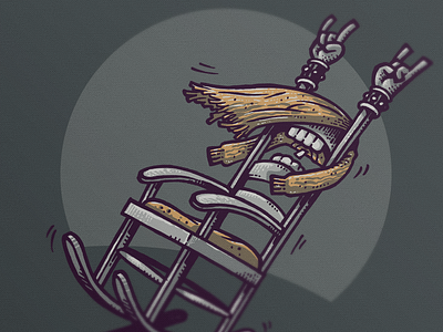 Rocking Chair headbanging illustration rock rocking tee threadless