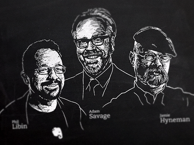 EC4 Speakers adam savage ec4 evernote illustration jamie hyneman phil libin