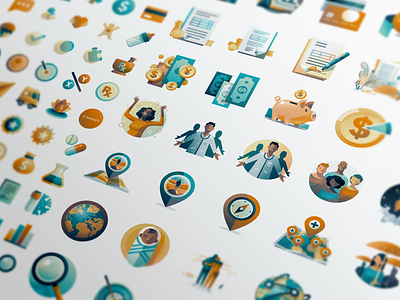 Carrot illustrated icons