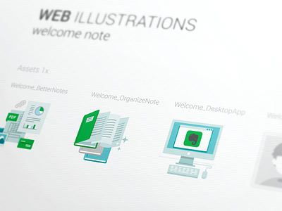 Small Things communication evernote icon illustration web