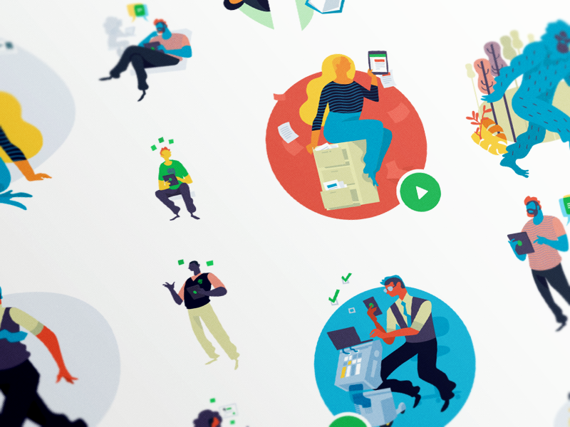 Web Illustrations color web design illustration evernote