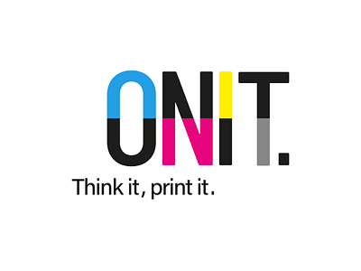 A new printer, ONIT branding design logo logotype mockup print webgraphic