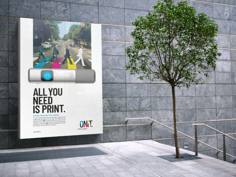 Onit's advertising. advertising add print logo branding webgraphic mockup logotype design