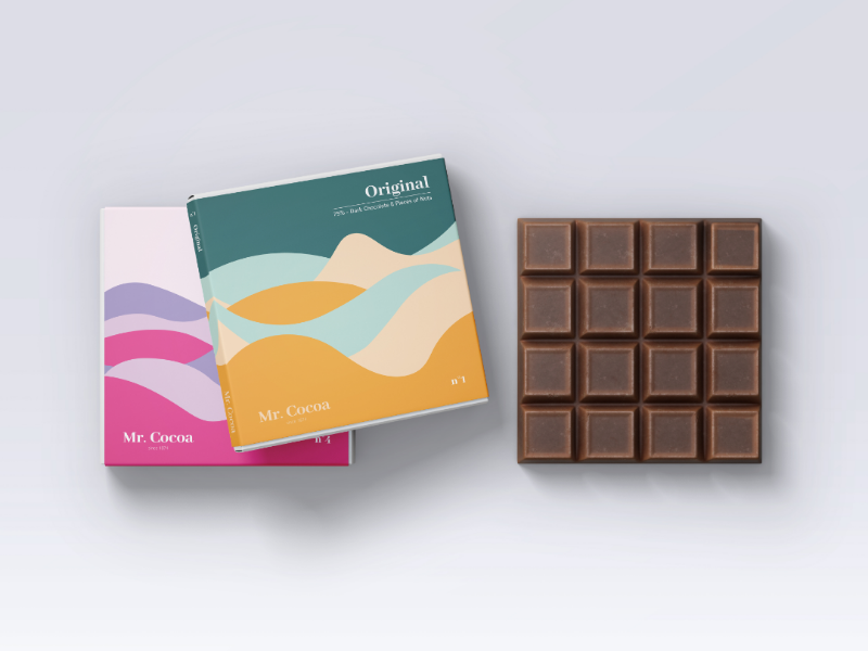 Download Mr Cocoa Square Chocolate By Hurtikonn On Dribbble PSD Mockup Templates