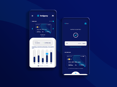 Swippay UI Design | A young bank app