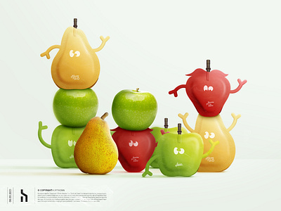 fænomen fordelagtige via Ô comme trois pommes | A new brand of compotes for children by hurtikonn on  Dribbble
