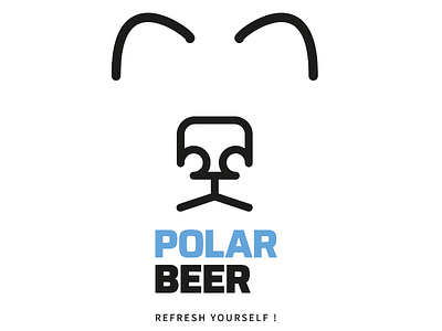 Polar beer... Grrrr beer branding design logo logotype monogram polar polarbear webgraphic