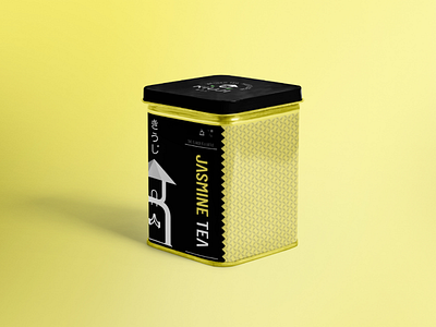 Kiuji's metal boxes branding design inspired logotype mockup packaging pattern tea webgraphic