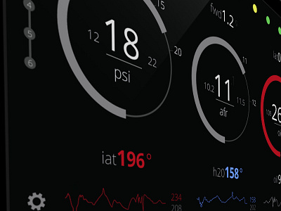 AEM Livewire Motorsports Digital Dash Concept charting dashboard infograph infographics uiux