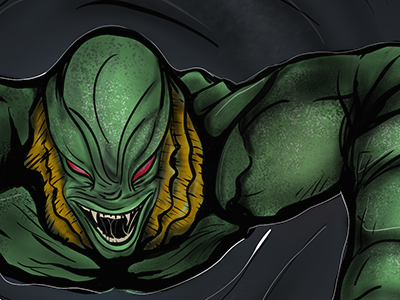 Creature of the Black Lagoon halloween illustration