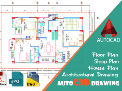 AutoCAD Floor plan 2d 2danimation architechture autodesk drafting drawing floorplan planing